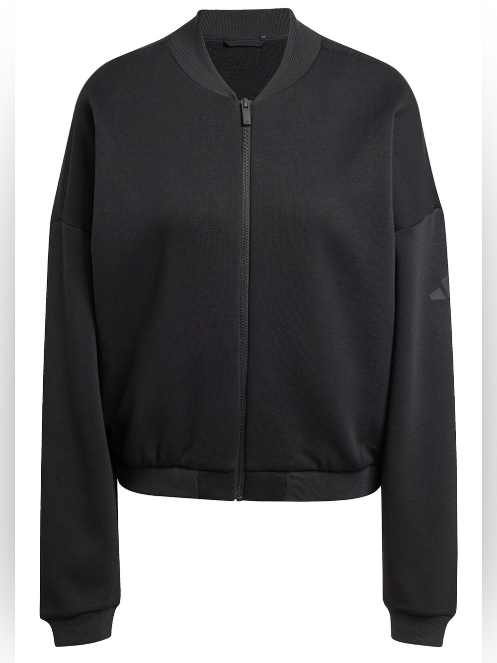 Adidas Black Women's Bomber Jacket - Zip Front size S